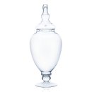 TIN footed pot with cover clear