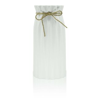 CRINKLE round ceramic vase large