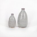 Keramik Mini-Vase Samosbauchig8xh.13cmweiss-antik glasiert