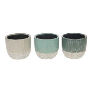 Pot ceramic 14.5x14.5x12cm 1pc mix box A/3