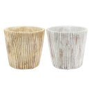 Pot Elias wood D14 H13 2ass