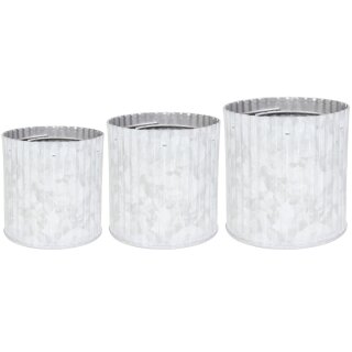 Pot S3 Ewan silver brush D13 H12