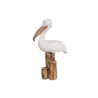 Pelikan auf Holzfuss