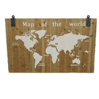 Holz-Weltkarte