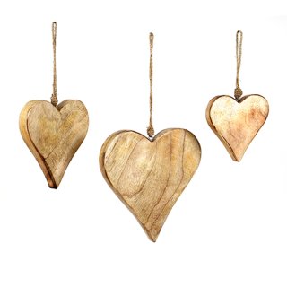 Herz Natur Holz z.Hängen