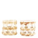 PD Kerzenhalter Glas geflochten