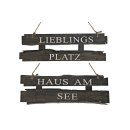 Schild Haus / Lieblingsplatz Unkrautbaum Holz