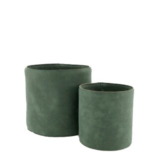 PD Pflanzgefäss Leder 2er Set