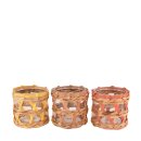 PD Kerzenhalter Glas geflochten