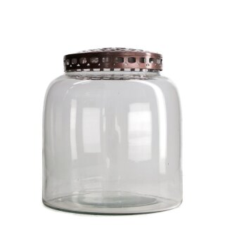 % Vase Glas mit Deckel