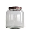 % Vase Glas mit Deckel