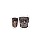 PD Teelichtglas Mia mit Perle antik Glas