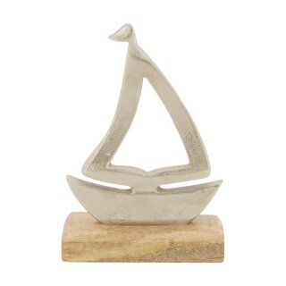 PD Boot aus Aluminium auf Holzsockel