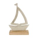 PD Boot aus Aluminium auf Holzsockel