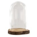 Glockenglas mit Holzsockel