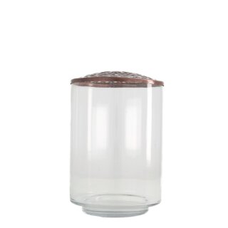 Vase Glas mit Deckel