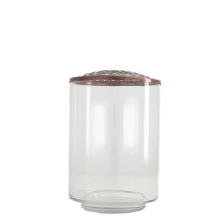 Vase Glas mit Deckel