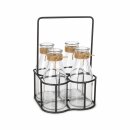 Metallhalterung mit Henkel f&uuml;r 4 Glasflasche