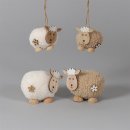 Schaf Woolly stehend Wolle/Holz