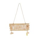 PD Schild Holz mit Muscheln