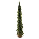 Slim Tree Sparkle auf Holzscheibe 46cm