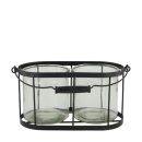 Windlicht Ordon mit Glas 2er