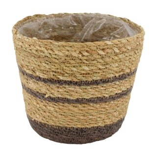 Korb Grima Seegras Natur mit Kunststoff