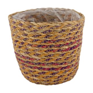 Korb Grima Seegras Natur mit Kunststoff