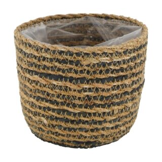 Korb Grima Seegras Natur mit Kunststoff