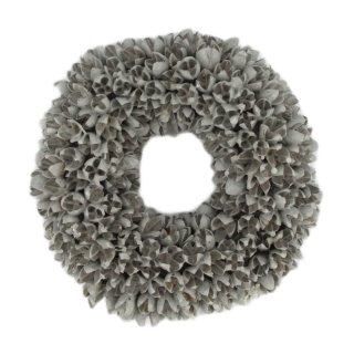 Kranz Bakuli gewachst Natur 27x27x7cm