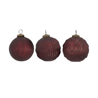 PD Christbaumkugel Glas Korzu ass 3er L