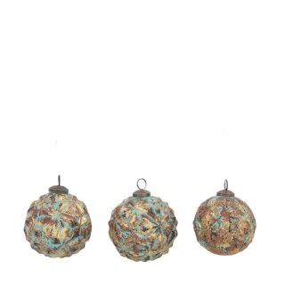 PD Christbaumkugel Glas Dolina ass. 3er L