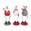 Tischdeko Figur Xmas Trio stehend ass. 3er