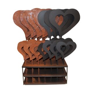 NL-Display Herz Metall auf Stange