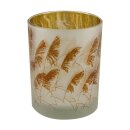 Teelichthalter Farn Glas L