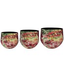 NL-Topf Satz von 3 Rose