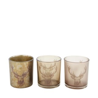 Teelichthalter Braunworld aus Glas