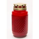 Laternenglas mit Deckel rot