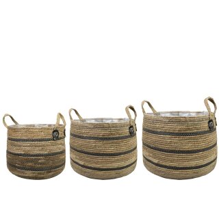 Topf Satz von 3 Isla natural black