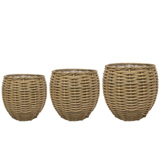 Topf Satz von 3 Jet naturel