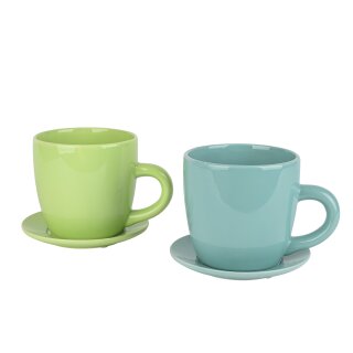 PD Keramik-Pflanztasse Kora assortiert