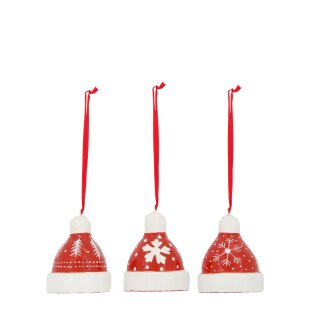 Weihnachtsmütze Hänger assortiert