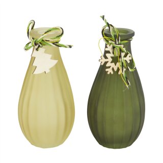 Glasflasche Lumot bauchig assortiert