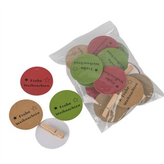 Geschenkanhänger Weihnachten 24Stk.