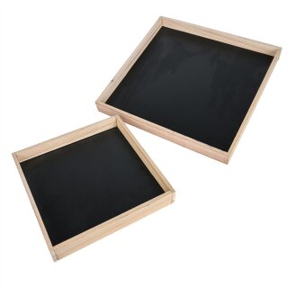 Holztablett Vox mit Metallplatte S