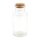 Glasflasche Orion mit Korkzapfen