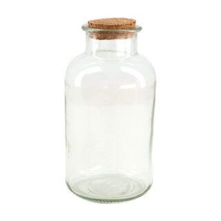 Glasflasche Orion mit Korkzapfen