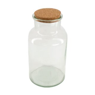 Glasflasche Orion mit Korkzapfen