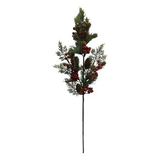 Zweig Beere/Tannzapfen 80cm