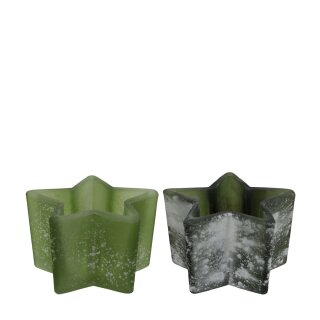 Teelichthalter Stern aus Glas